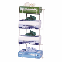 PPE Dispenser Rack: Quadruple Glove Box Holder, Vertical