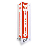 thumbnail image 2 of Fire Extinguisher Do Not Block - Black - Red - PHS Safety 2 of 12
