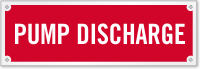 Pump Discharge Sprinkler Laser Etched Sign