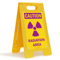 Caution Radiation Area Standing Floor Sign
