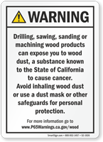 Raw Wood Product Exposure Prop 65 Warning