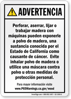 Raw Wood Product Exposure Spanish Prop 65 Warning