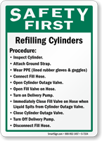 Safe Cylinder Handling Instructions Sign