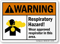 Respiratory Hazard Wear Respirator In Area Sign
