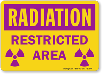 Radiation Restricted Area Sign