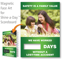 Safety Is Family Value Changeable Scoreboard Magnetic Face