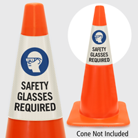 Safety Glasses Required Cone Collar