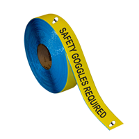 Safety Goggles Required Superior Mark Floor Message Tape
