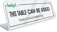 Sanitized This Table Can Be Used Desk Sign