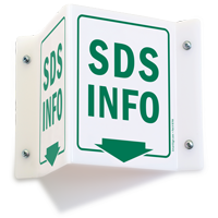 SDS Info With Bottom Arrow 2-Sided Projecting Sign