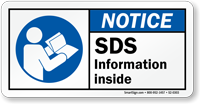 Sds Information Inside ANSI Notice Sign