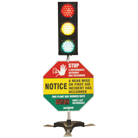 Signal Safety Awareness Center with LED Traffic Light