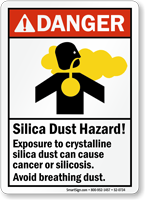 Silica Dust Hazard Cause Cancer OR Silicosis Sign