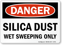 OSHA Silica Dust Danger Sign