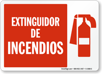 Spanish Extinguidor De Incendios, Fire Extinguisher Sign