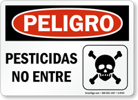 Spanish Peligro Pesticidas No Entre Sign