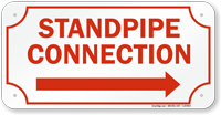 Standpipe Connection Right Sign