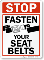 Stop Fasten Your Seat Belts Sign