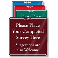 Suggestions Are Welcome ShowCase Sign