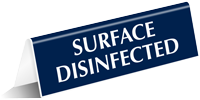 Surface Disinfected OfficePal Tabletop Tent Sign