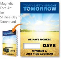 Today Safety Bright Tomorrow Scoreboard Changeable Face