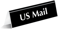 US Mail Tabletop Tent Sign