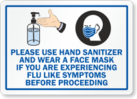 Please Use Hand Sanitizer Face Mask Sign
