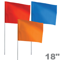 Utility Marking Flags with 18" Pole