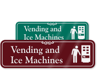 Vending & Ice Machines with Graphic ShowCase™ Sign