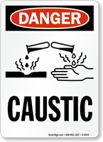 Danger: Caustic (with graphic), Vertical