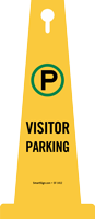 Visitor Parking 4 sided Safety Cone Sign