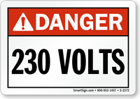 Danger (ANSI) 230 Volts