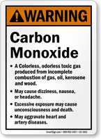 Warning Carbon Monoxide Sign