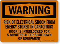 Warning Electrical Shock Risk Sign