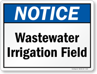 Wastewater Irrigation Field Sign