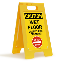 Wet Floor Closed For Cleaning Caution Sign