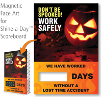 Don't Be Spooked Work Safely Scoreboard Changeable Face