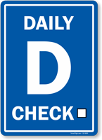 Write On TPM Daily Inspection Sign