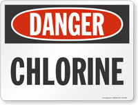 Wyoming Danger Chlorine Pool Sign