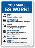 You Make 5S Work Sign