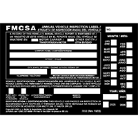 Annual Vehicle Inspection Labels with Punch Boxes