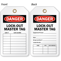 Danger Lock Out Master Tag