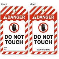 Do Not Touch ANSI Danger 2 Sided Safety Tag