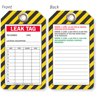 Leak Tag Write On Number Location Description Tag