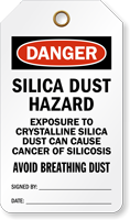 Silica Dust Hazard OSHA Danger Safety Tag