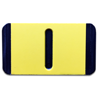 Vertical Mounting Plastic Engraved Pole Marker Character, Black on Yellow, "I"