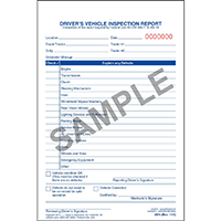 Vertical Simplified Driver's Vehicle Inspection Report