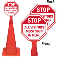 STOP: All visitor must sign in here sign