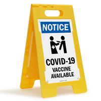 Notice COVID-19 Vaccine Available Vaccine Safety Sign