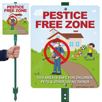 Pestice Free Sign